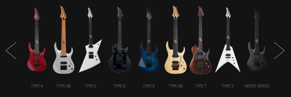 gamme guitares solar guitars