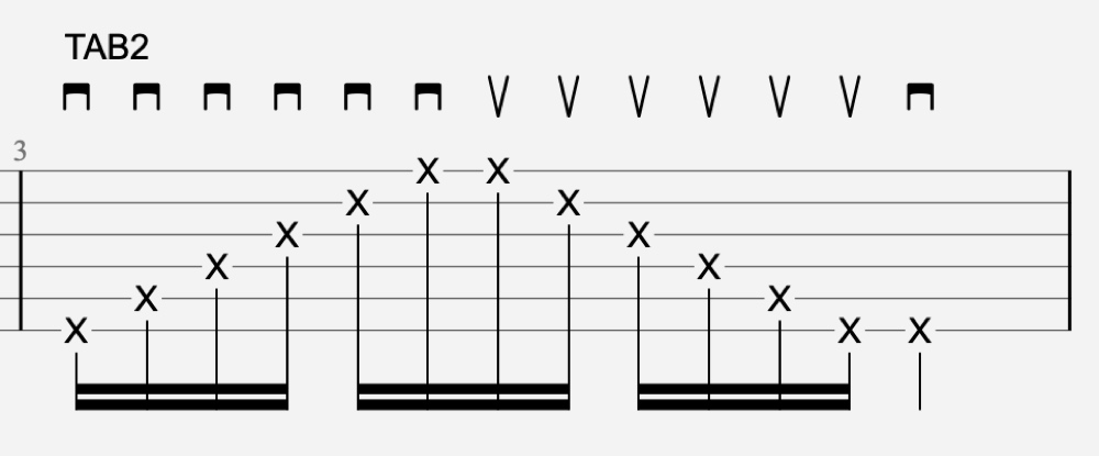 exercice sweeping guitare 1 tablature