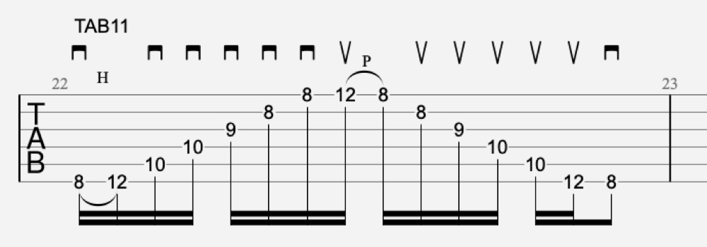 exercice sweeping guitare 10 tablature