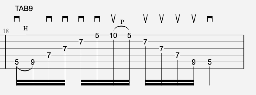 exercice sweeping guitare 8 tablature
