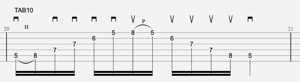exercice sweeping guitare 9 tablature