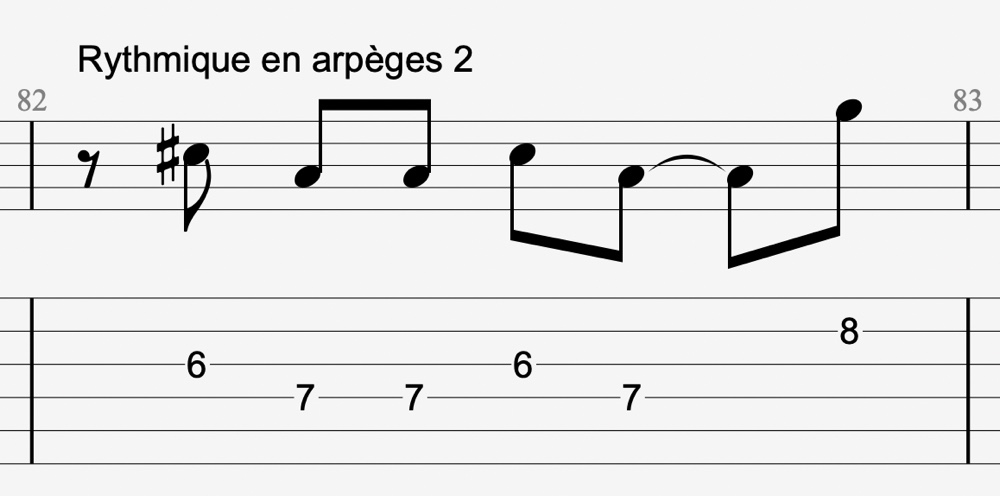 arpège blues tablature