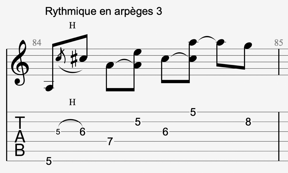 arpège blues tablature